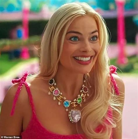 margot robbie chanel necklace barbie movie|margot robbie barbie doll.